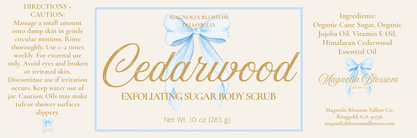Cedarwood Exfoliating Sugar Scrub