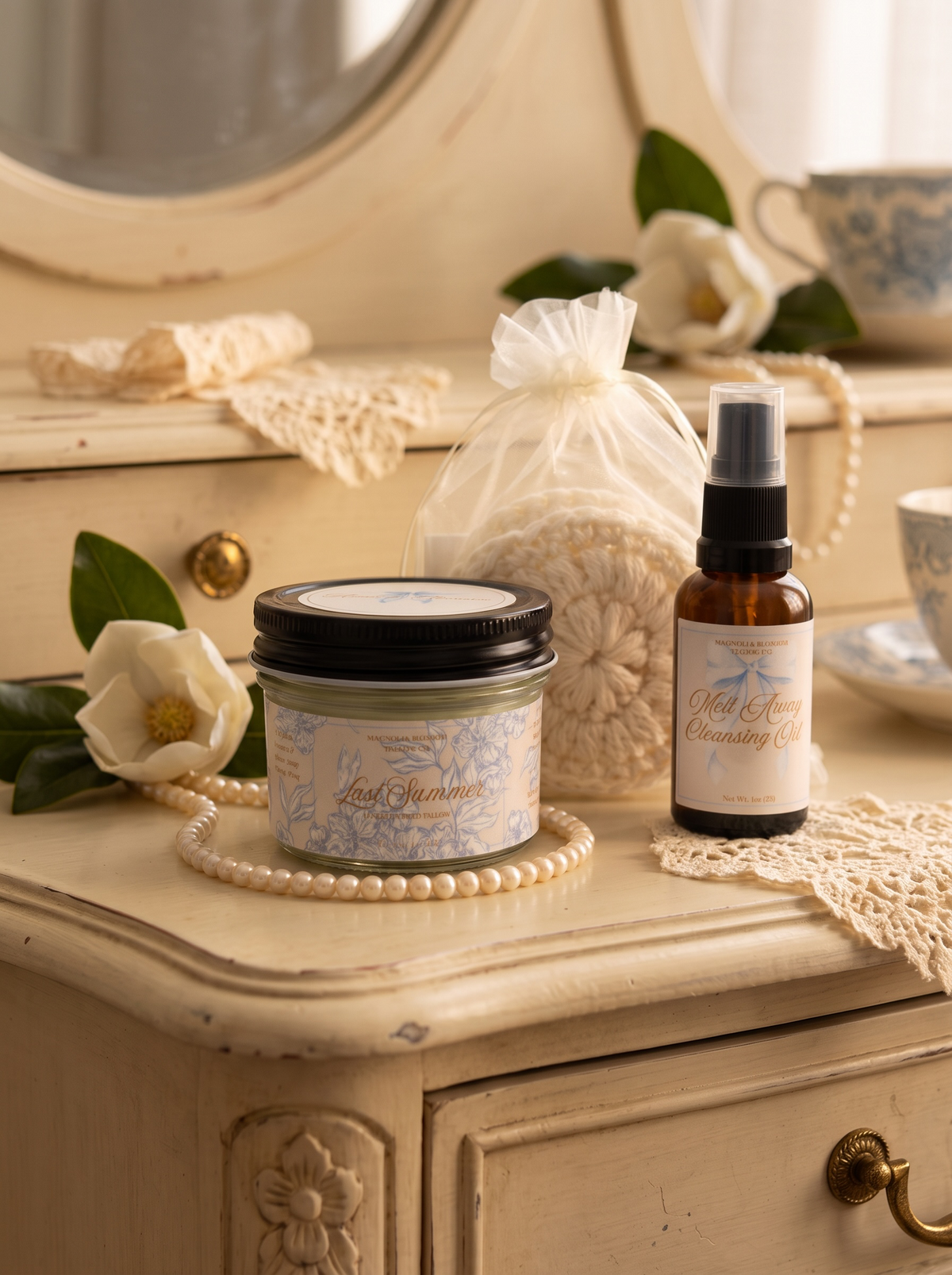Magnolia Blossom Face Routine