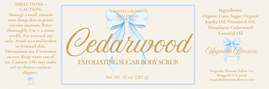 Cedarwood Exfoliating Sugar Scrub